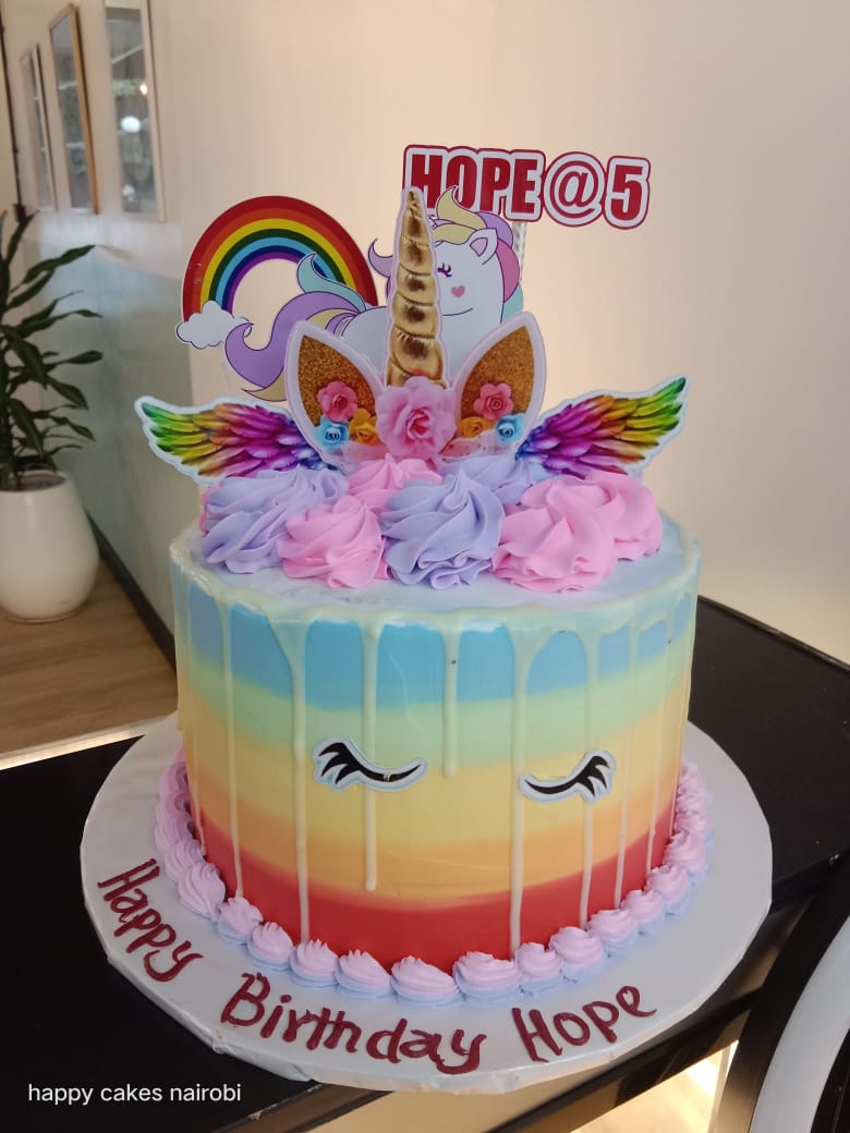 Unicorn Rainbow Drip Cake