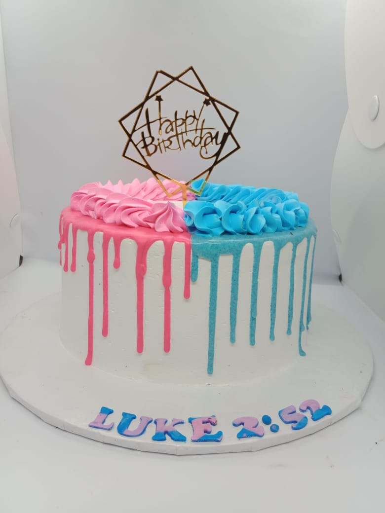 Two Colour Drip Cake